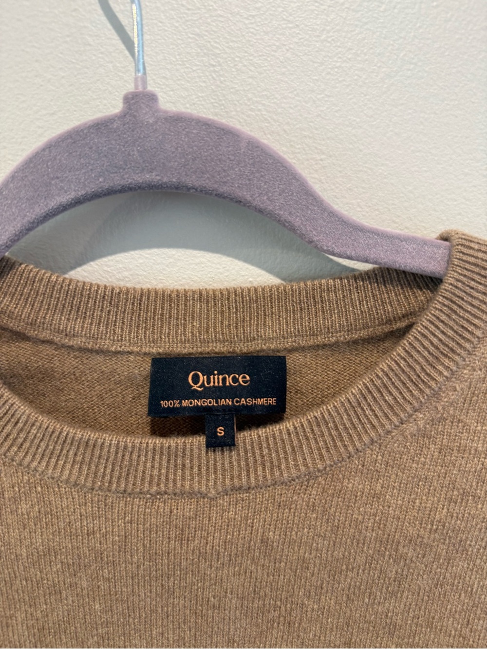 Quince Women's Crewneck Sweater in Camel Brown - Picture 2 of 2